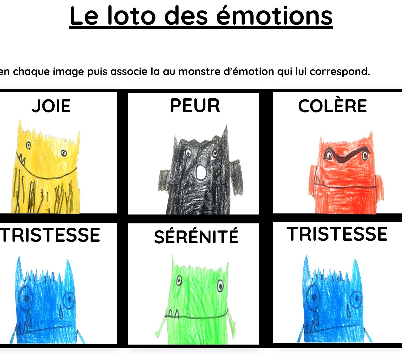 Le loto des émotions