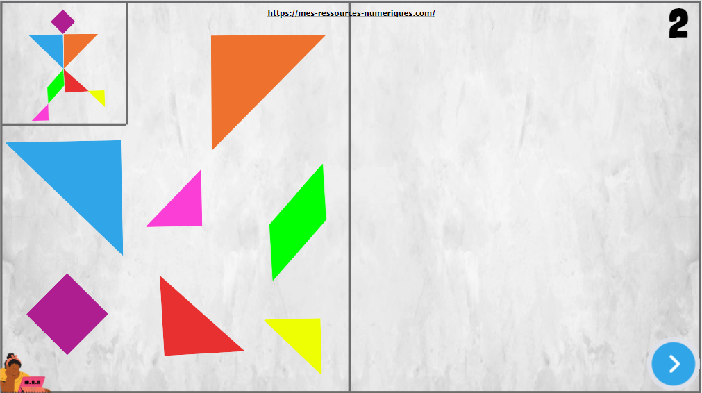 JEU NUMÉRIQUE INTERACTIF - 12 Modèles de tangram - version hors ligne